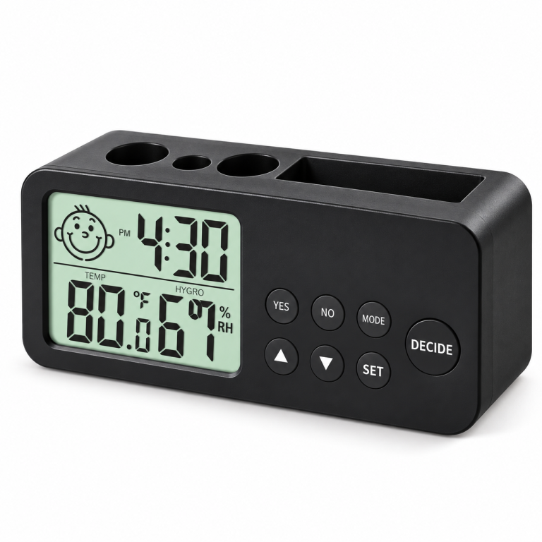 Desk Organizer with Digital Clock - TCH 02