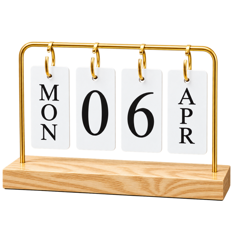 WD-C05 Wooden Desktop Perpetual Calendar