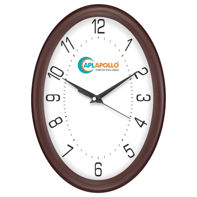 80 Brown Oval Wall Clock