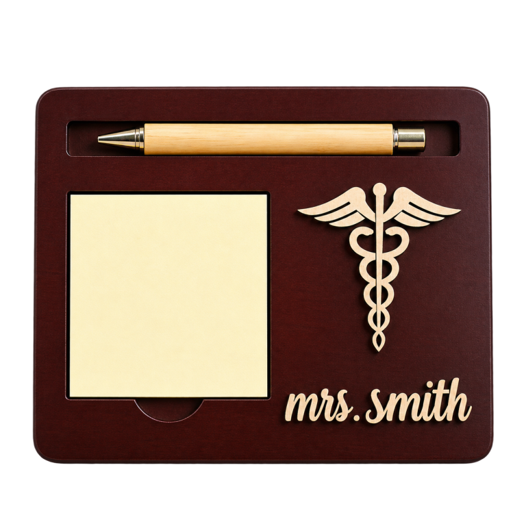 WD138 Doctor Theme Wooden Desk Organiser