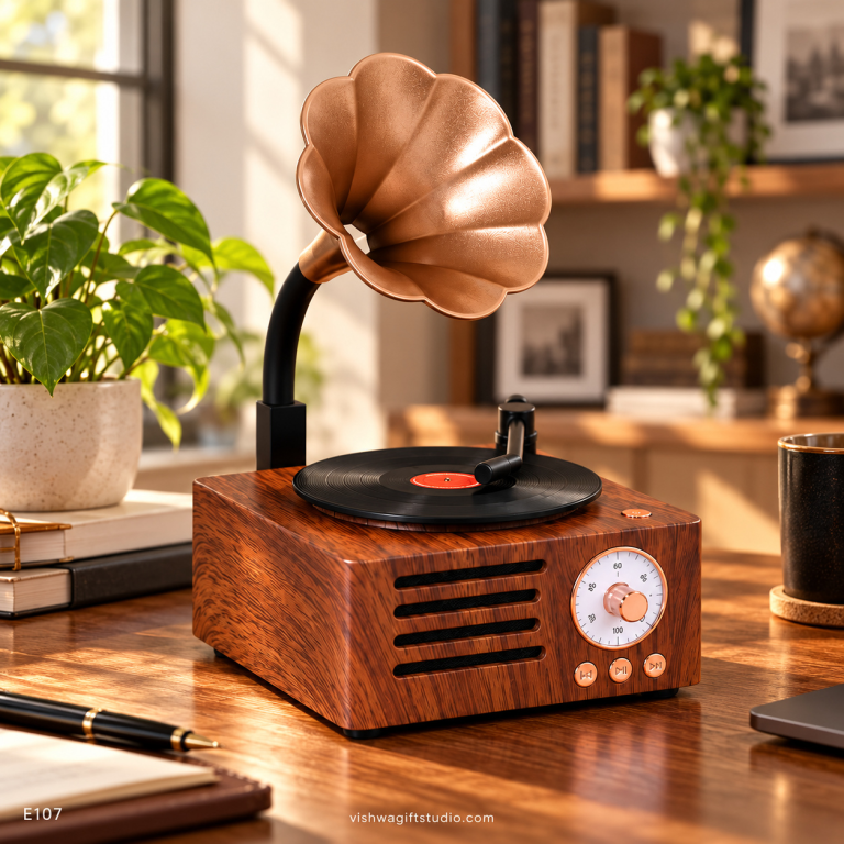 E107 Vintage Retro Gramophone Bluetooth Speaker