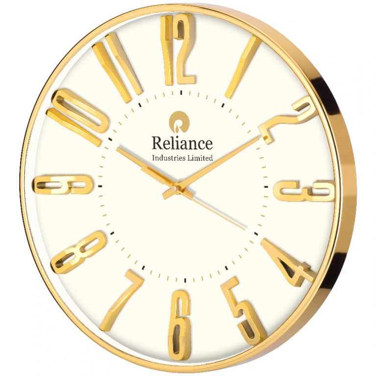 51/52 11.75-Inch 3D Number Round Wall Clock