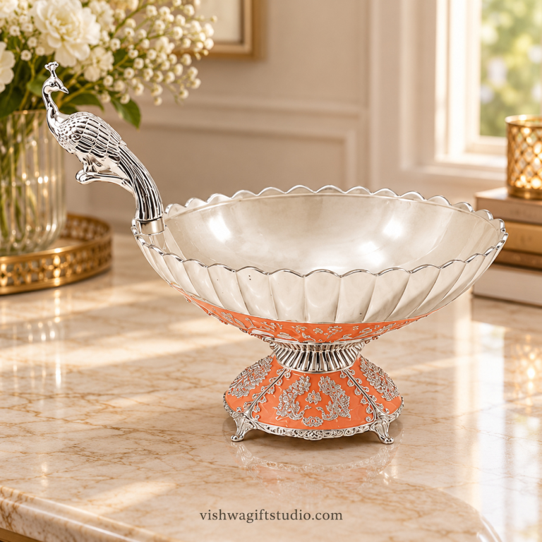 RGS-137 Large Peacock Pedestal Bowl