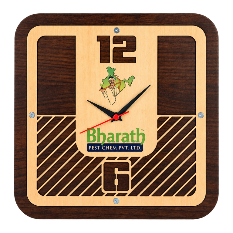 WD1043 Square Wooden Wall Clock