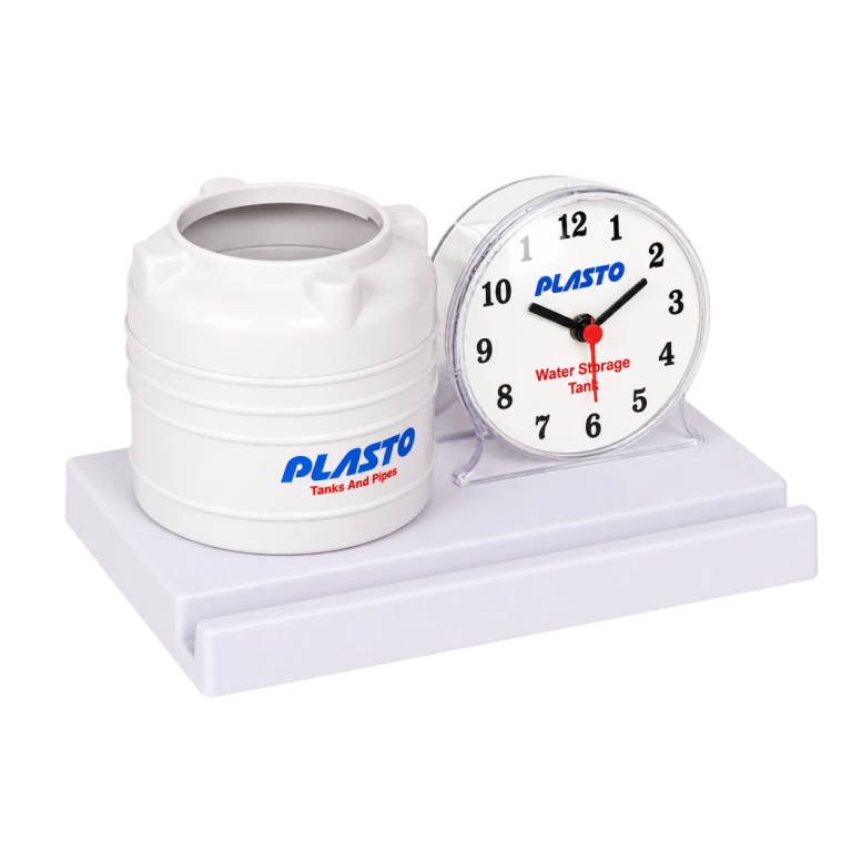 TC351 Water Tank Table Clock with Pen Stand and Mobile Holder