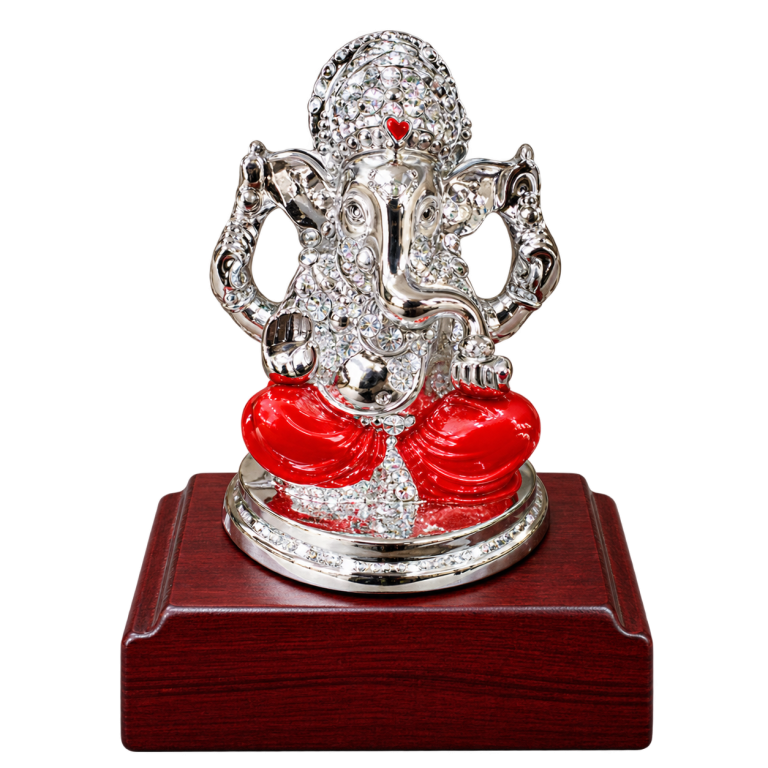 WD-I15 Ganesha Idol on Wooden Base