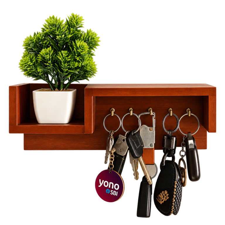 WD101 Wooden Key Holder with Shelf
