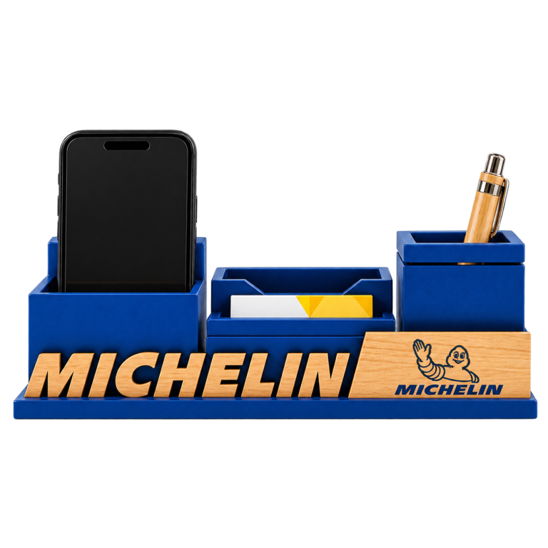 WD139 Wooden Desk Organiser with Memo Holder