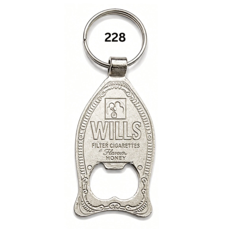 228 Ornamental Tag Spark Nickel Metal Bottle Opener Keychain