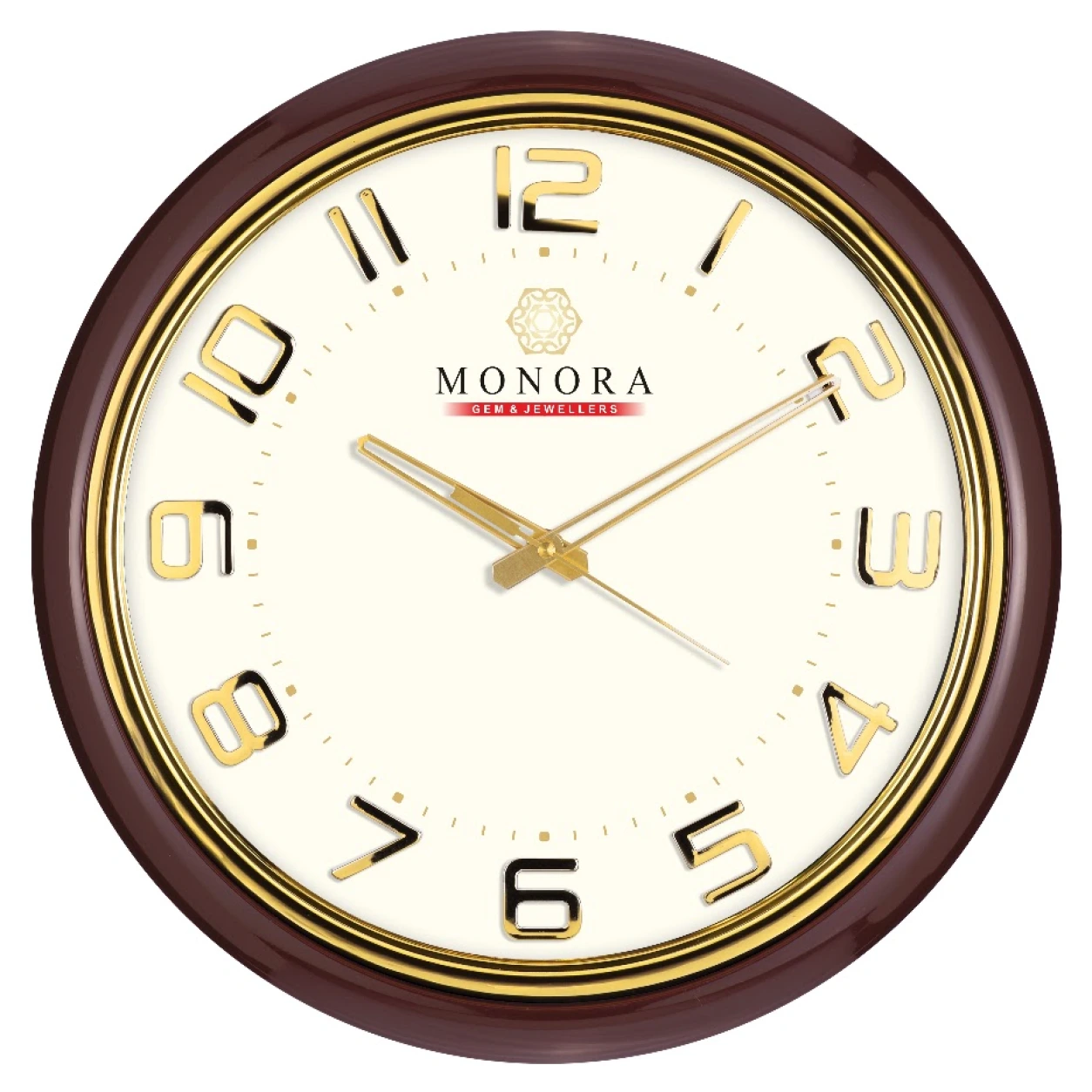 7 13.25-Inch Plastic Wall Clock with 3D Numbers — WC07
