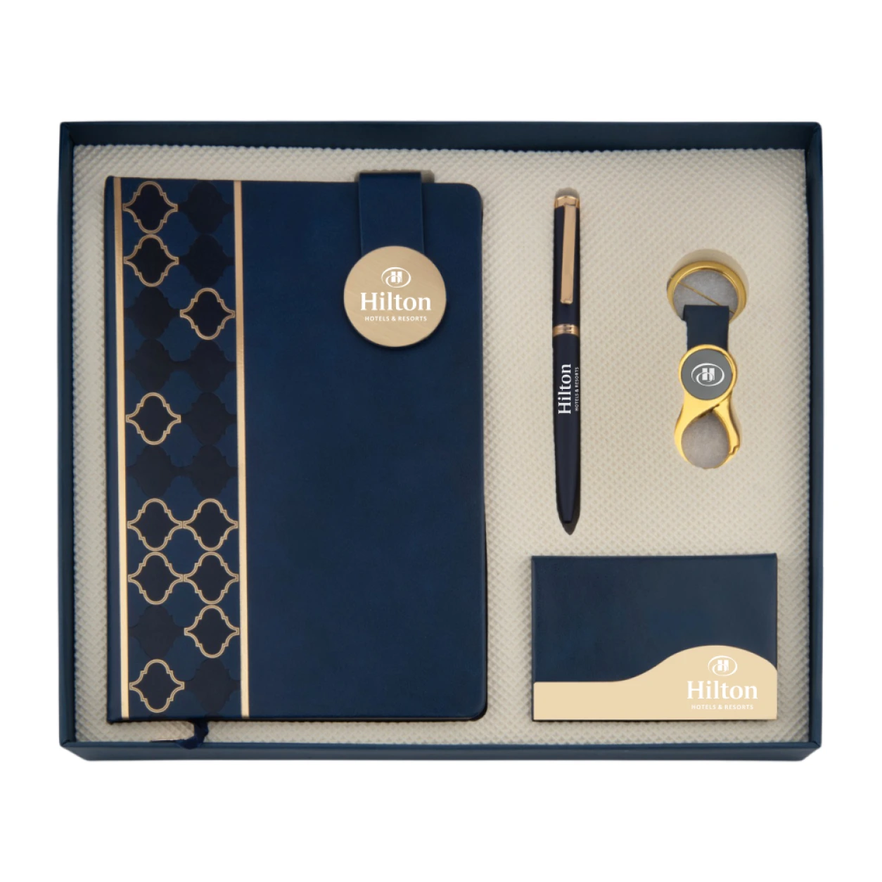 4-in-1 Notebook, Pen, Keychain & Card Holder Gift Set – GS 406 — GS 406
