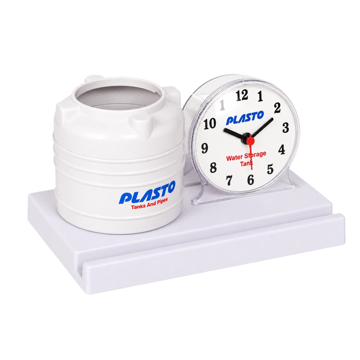 TC351 Water Tank Table Clock with Pen Stand and Mobile Holder — TC351