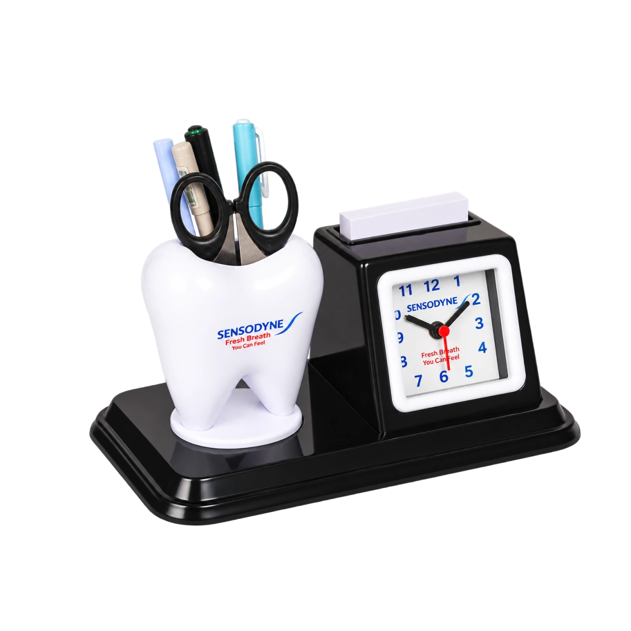 PH353 Tooth Table Clock with Pen Stand and Chit Pad — PH353