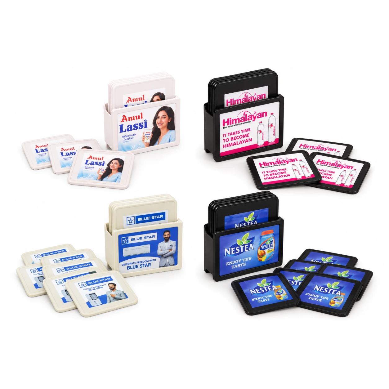 Plastic Coaster Set Options – CS597 / CS598 / CS601 / CS602 — CS597