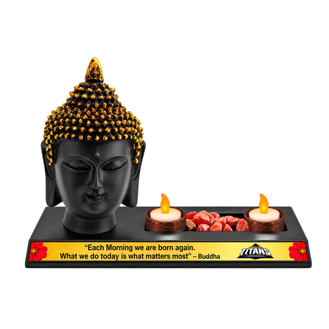 4120 Buddha Tabletop With Tealights — 4120