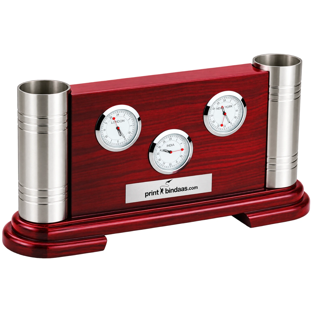 10 World Time Desk Clock With Pen Stand — 10