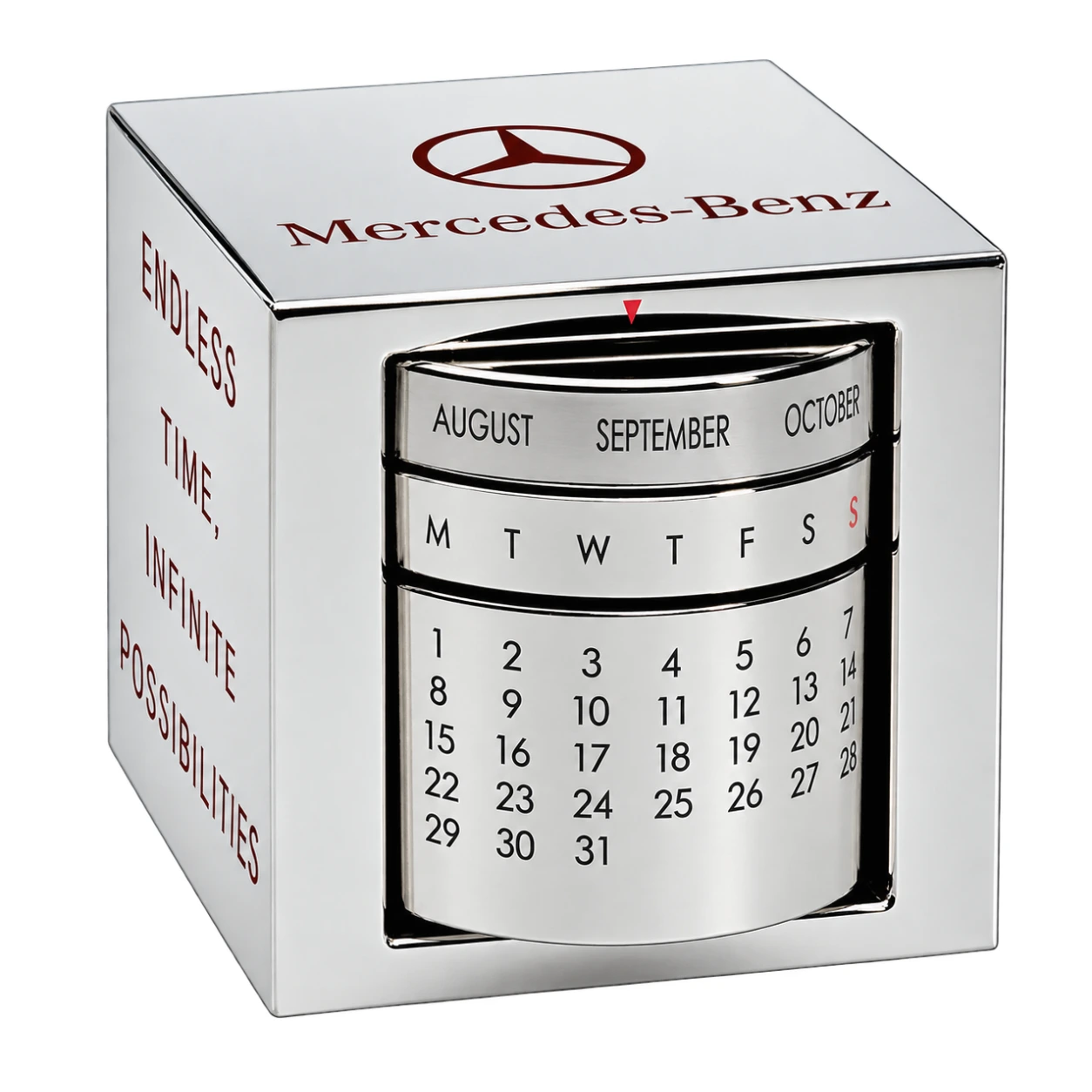 4360 Timeless Stainless Steel Perpetual Calendar product photo with sample branding